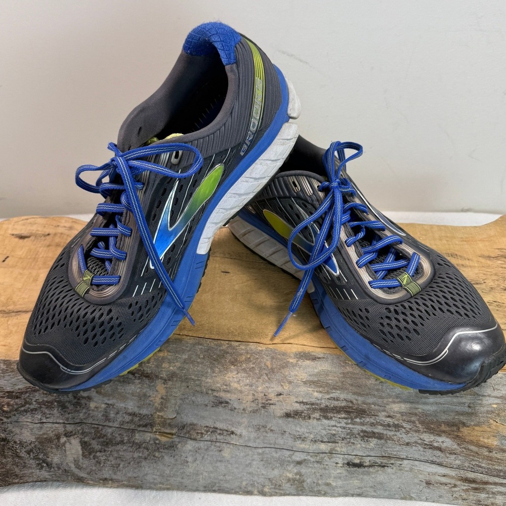 Brooks Ghost 9 Mens Running Shoes 11 Ebony Blue Lime 1102331D060 Sneakers